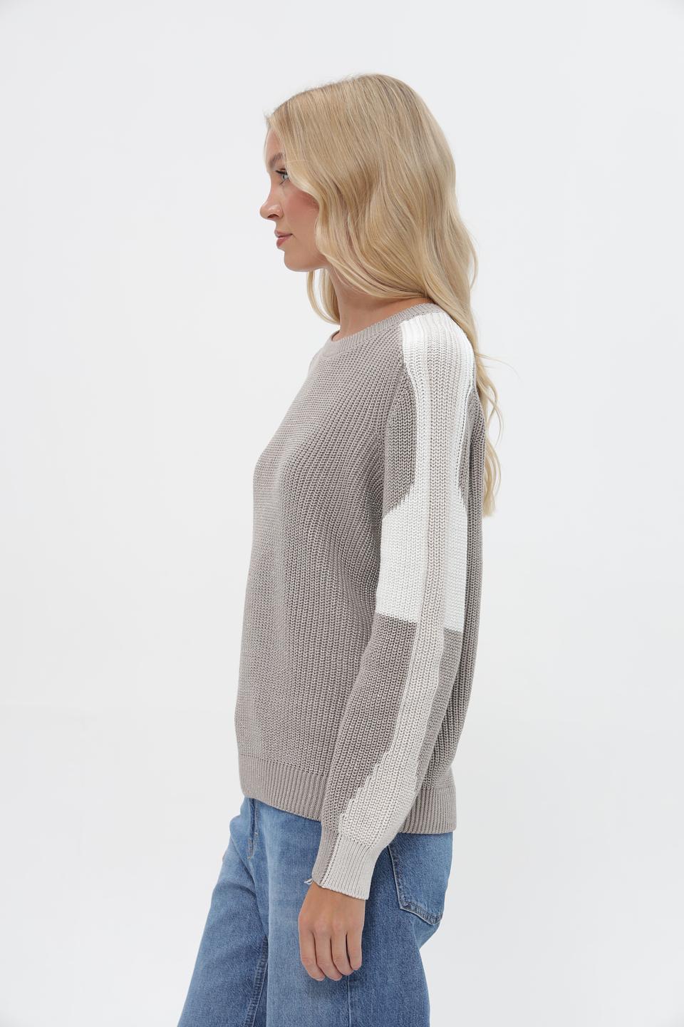 Пуловер Monari с контрастными рукавами