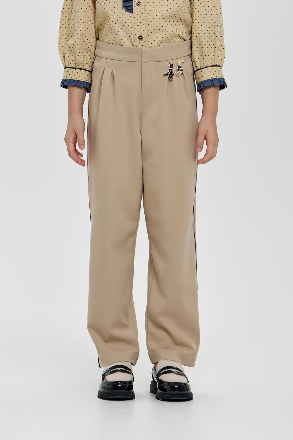 Брюки Choupette дев. с полоской бежевые