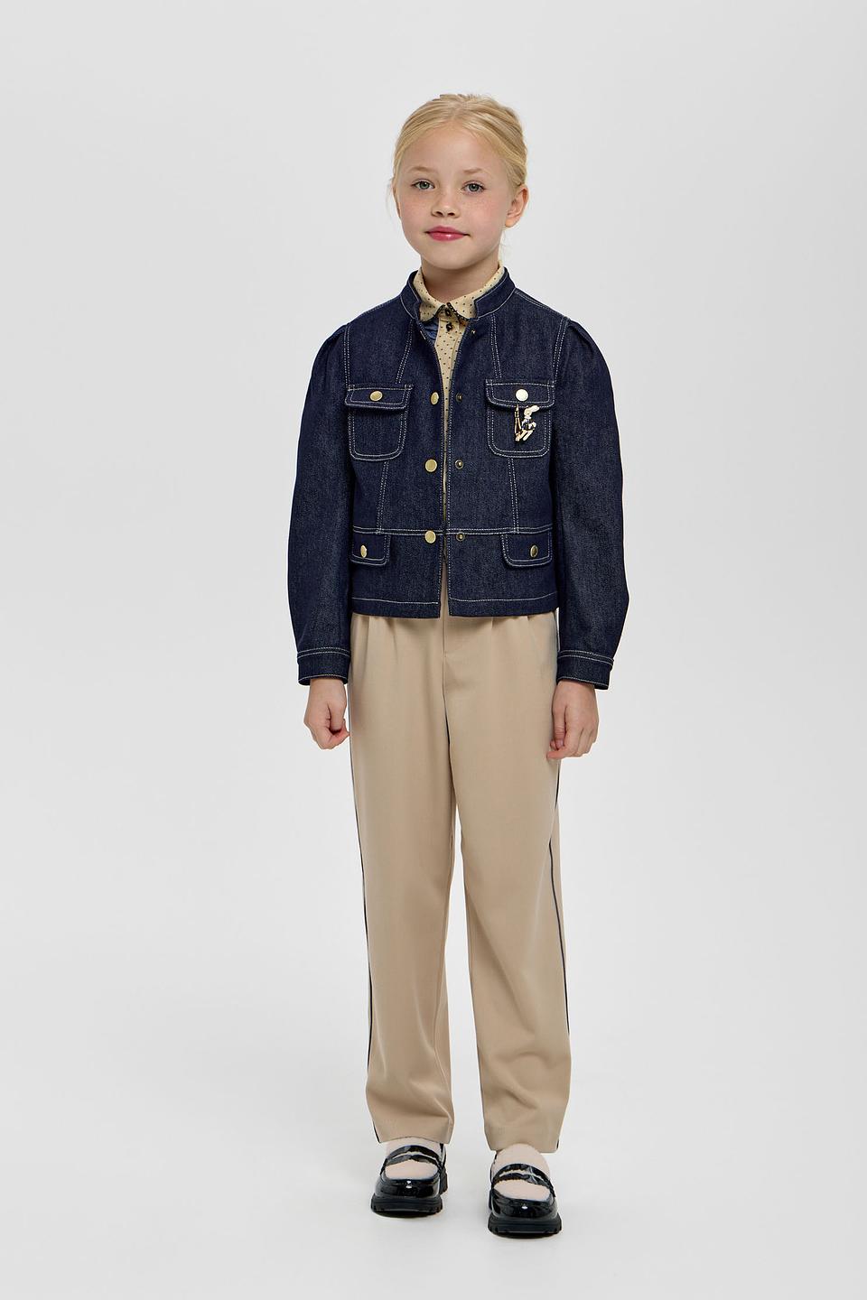 Брюки Choupette дев. с полоской бежевые