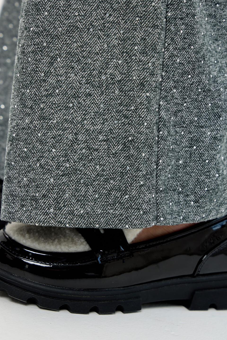 Брюки Choupette дев. широкие серые