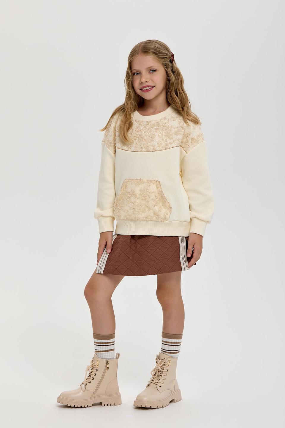 Свитшот Choupette дев. экрю с мехом