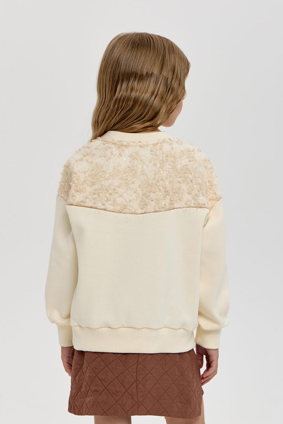 Свитшот Choupette дев. экрю с мехом