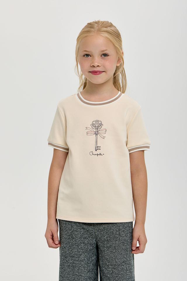 Футболка Choupette с ключиком бежевая