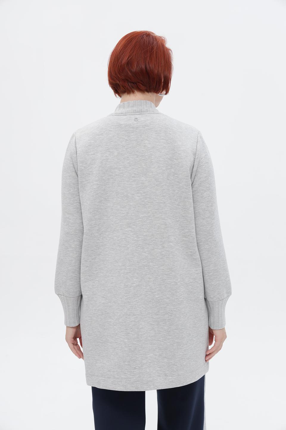 Жакет Frapp серый с полосками