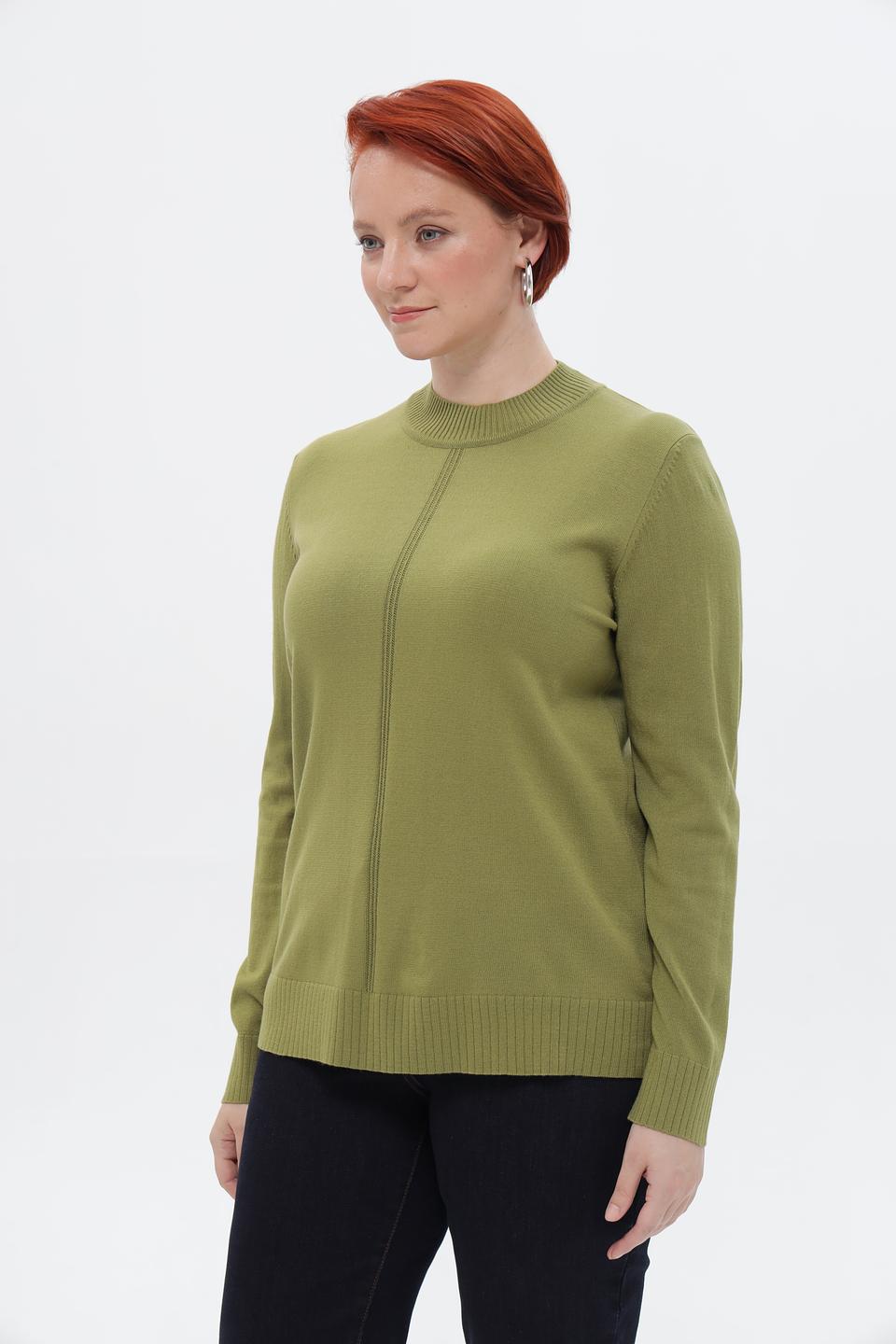 Пуловер Lebek оливковый