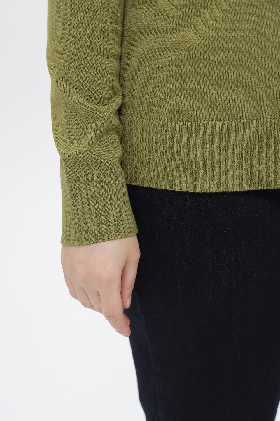 Пуловер Lebek оливковый