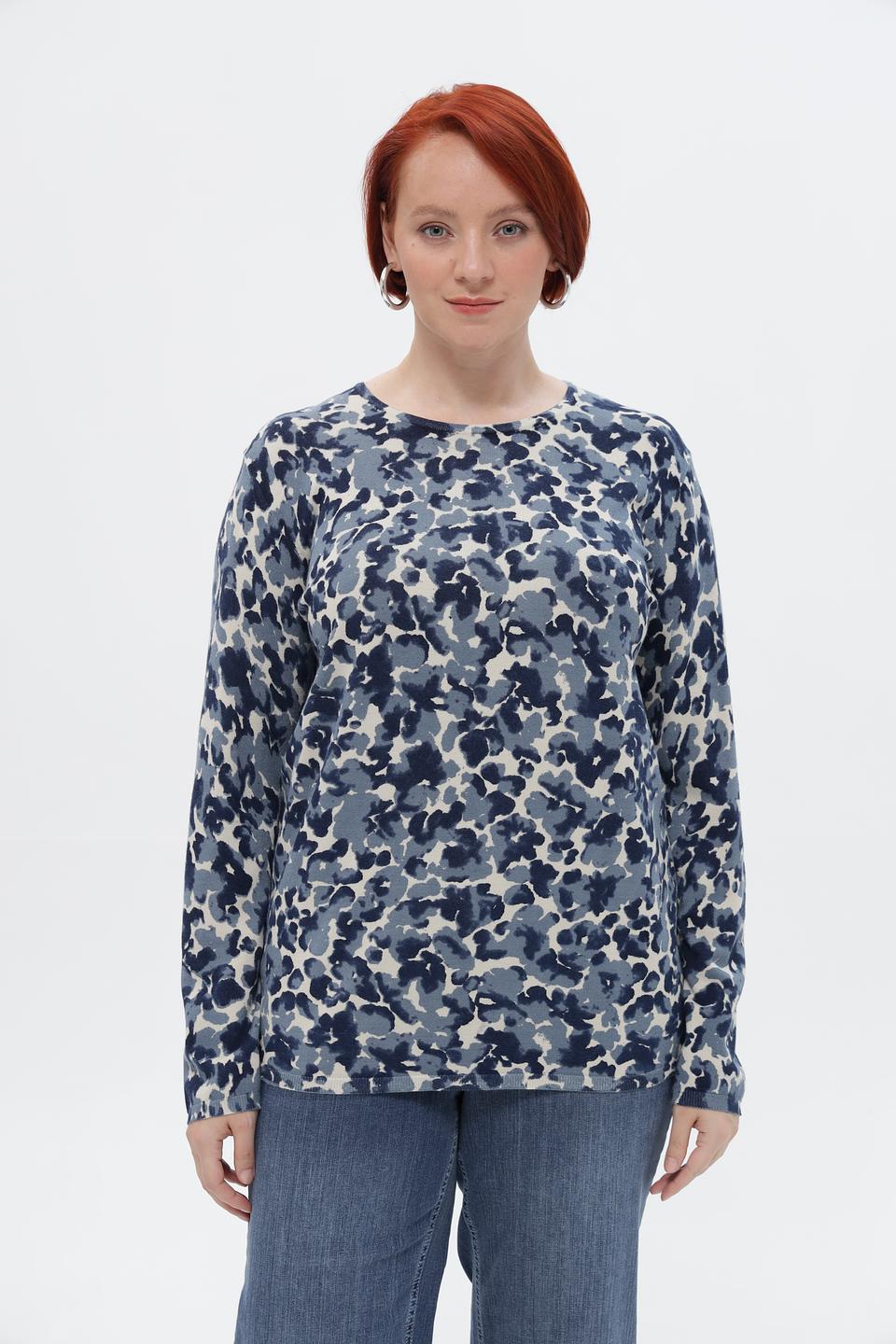 Пуловер Lebek с принтом в пятно