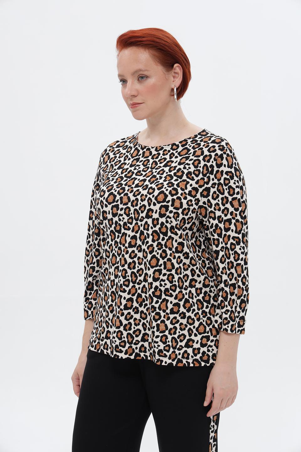 Футболка Via Appia с леопардовым принтом