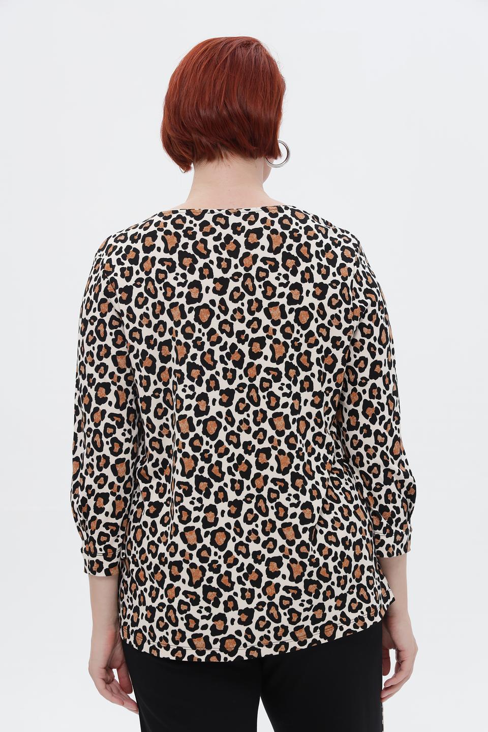 Футболка Via Appia с леопардовым принтом