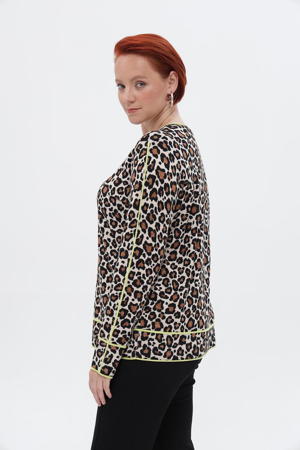 Пуловер Via Appia с леопардовым принтом