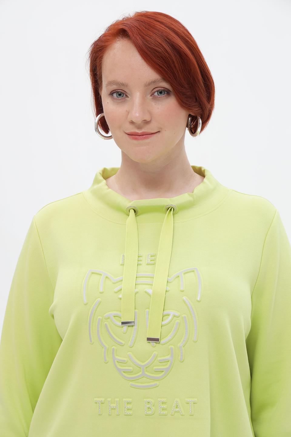 Пуловер Via Appia с тигром, мятный