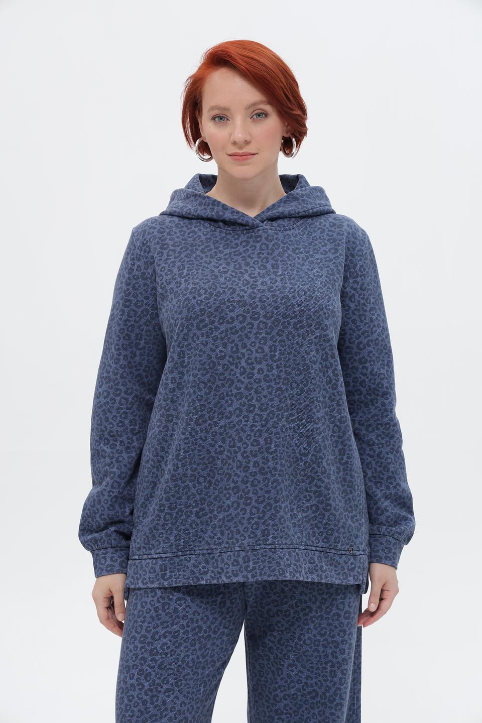 Пуловер Frapp с леопардовым принтом