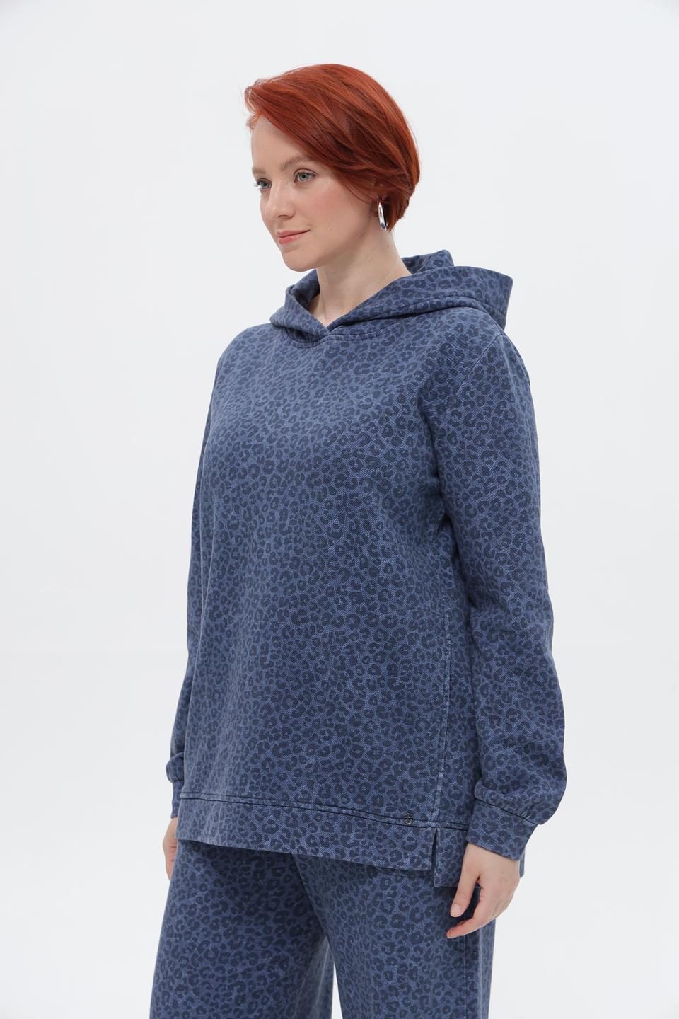 Пуловер Frapp с леопардовым принтом