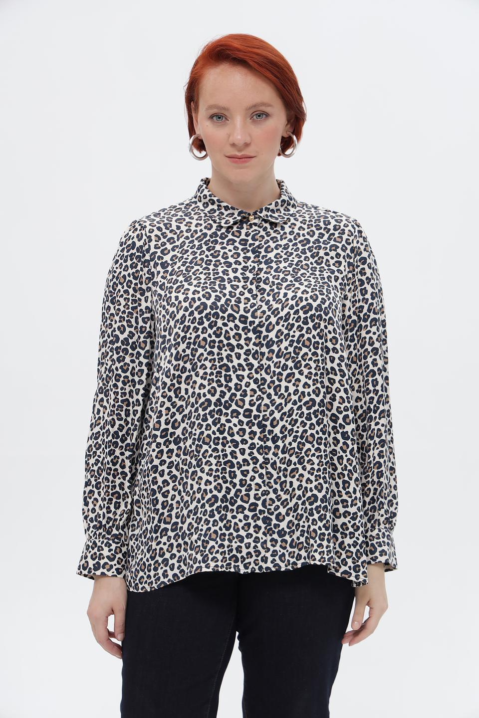 Блуза Frapp с леопардовым принтом
