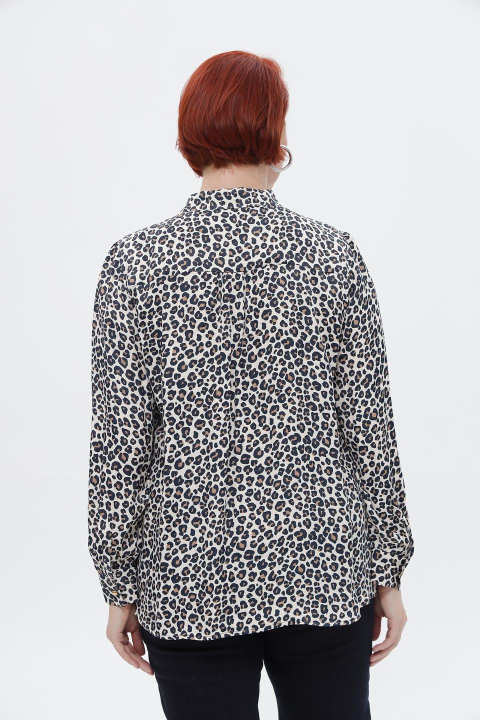 Блуза Frapp с леопардовым принтом