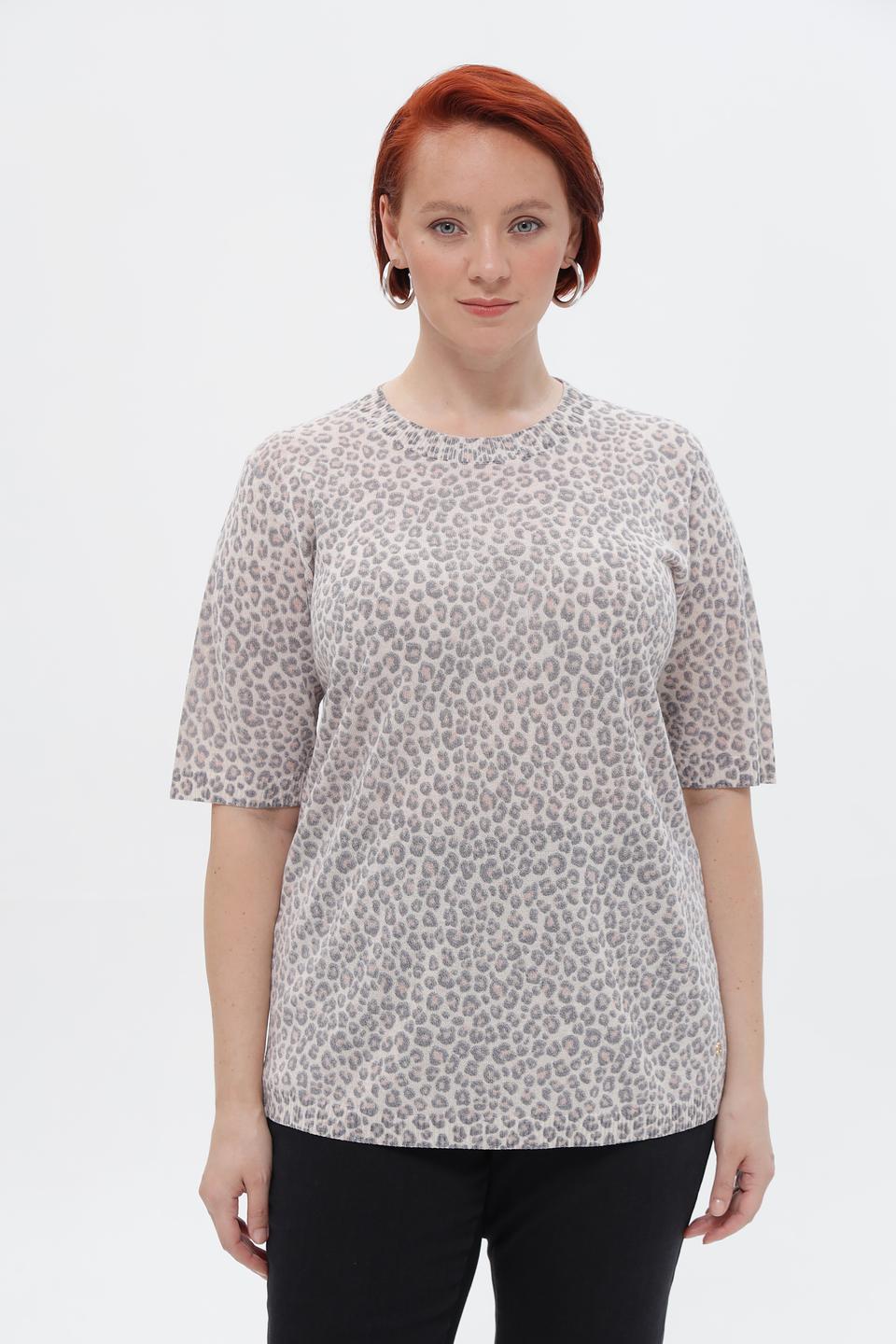 Пуловер Frapp с леопардовым принтом