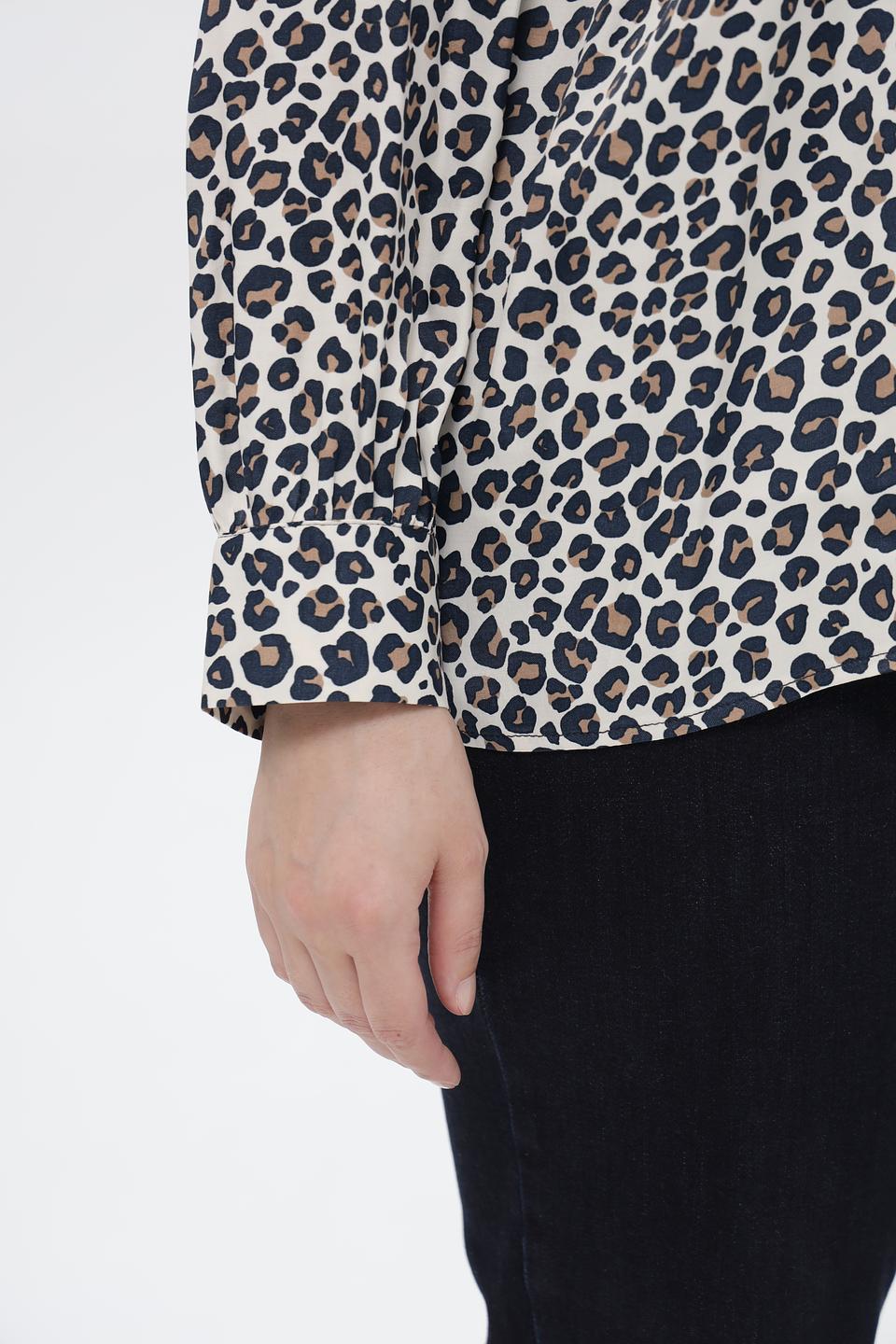 Блуза Frapp с леопардовым принтом
