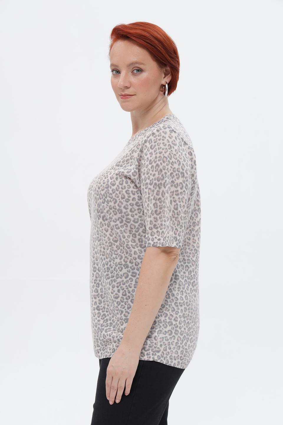 Пуловер Frapp с леопардовым принтом