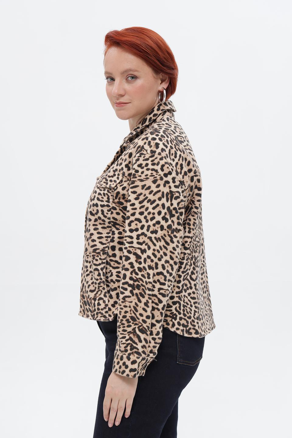 Жакет Lecomte с леопардовым принтом