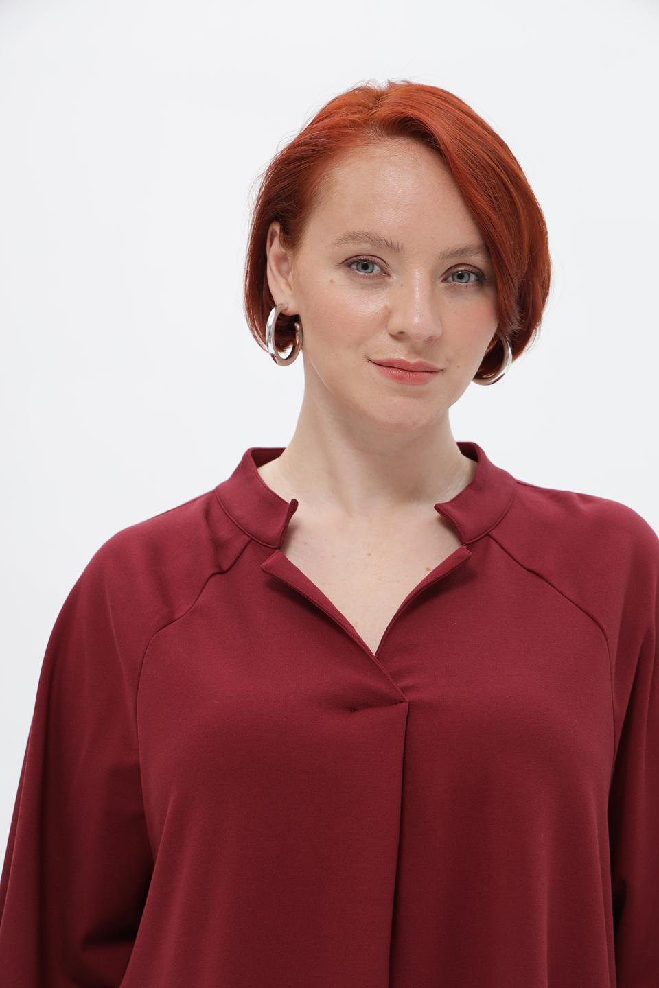 Блузка Frapp с воротником-стойкой