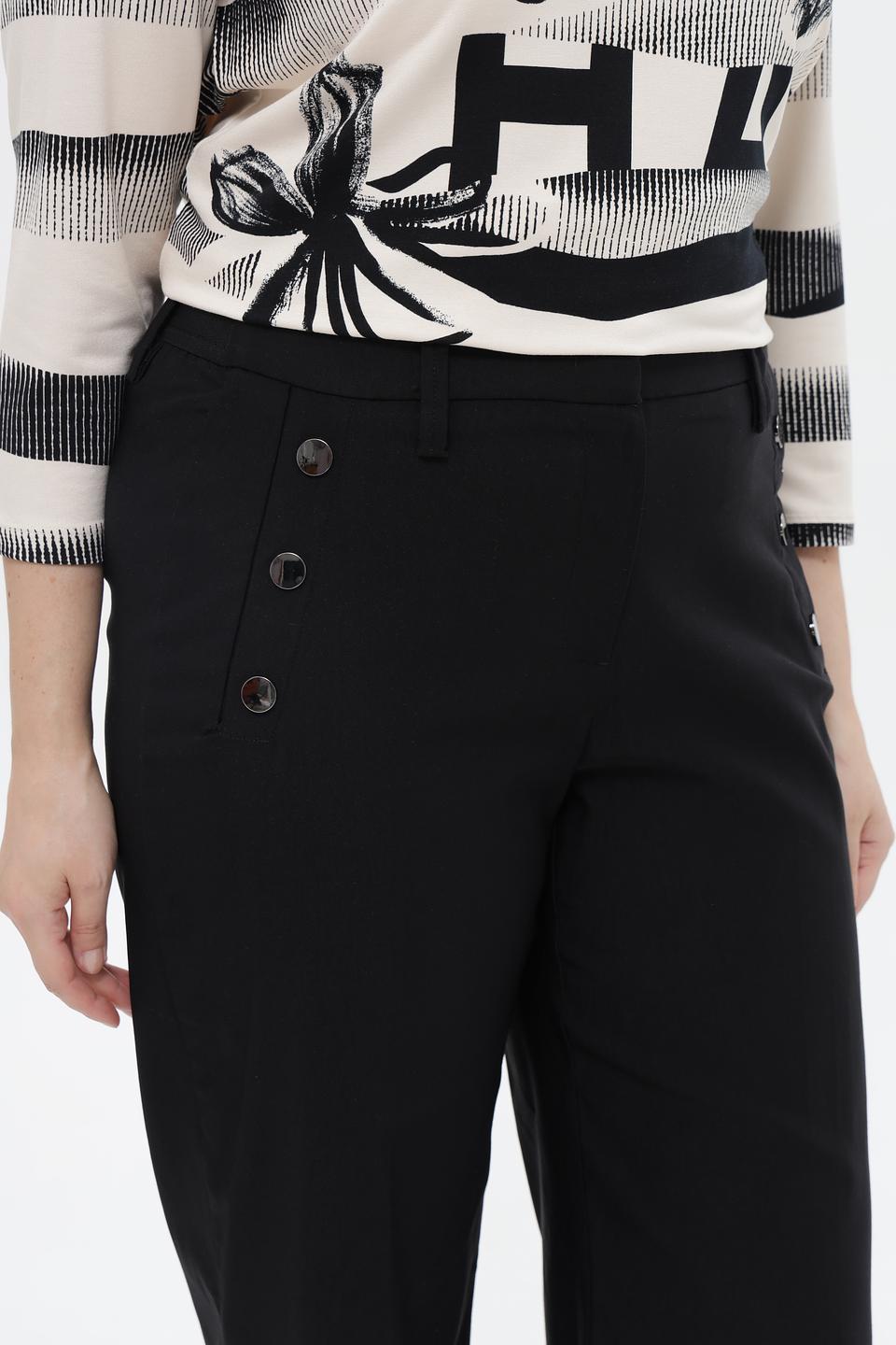 Брюки Frapp с пуговицами черные