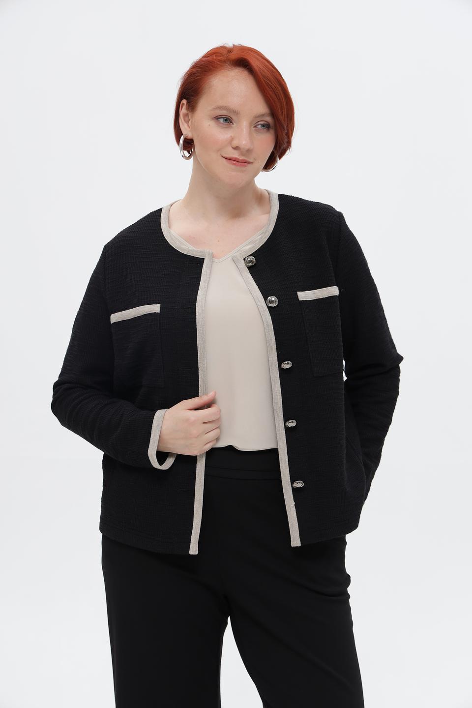 Жакет Rabe collection с контрастной отделкой