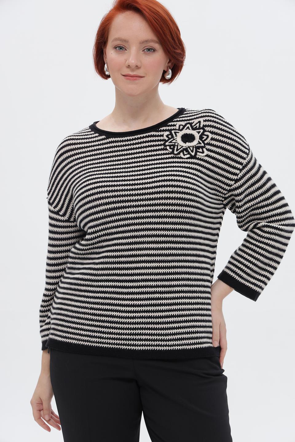 Пуловер Rabe collection в полоску