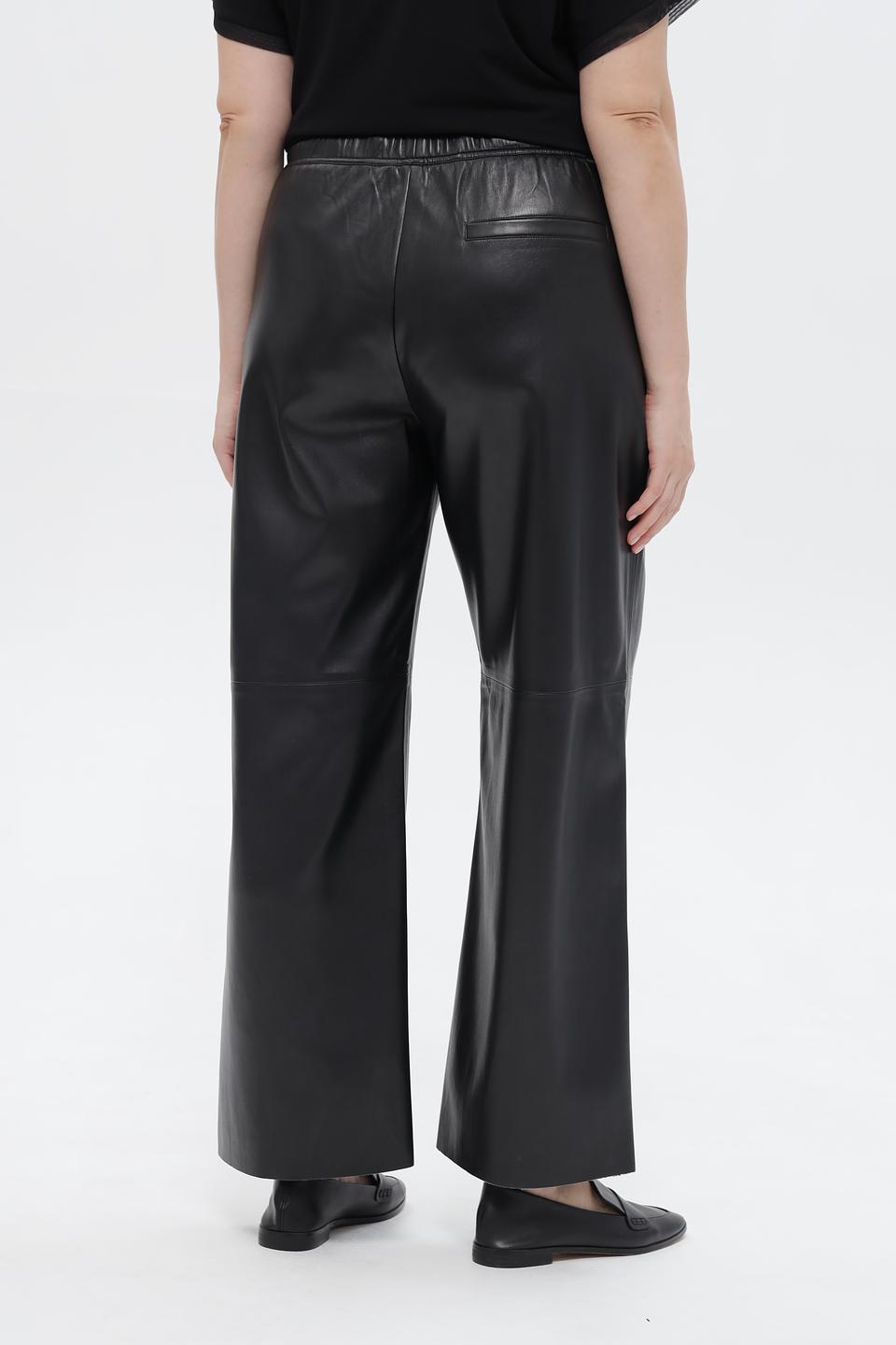 Брюки UNQ кожаные чёрные