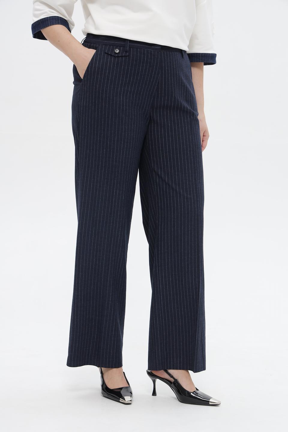 Брюки клёш в полоску Anna Montana