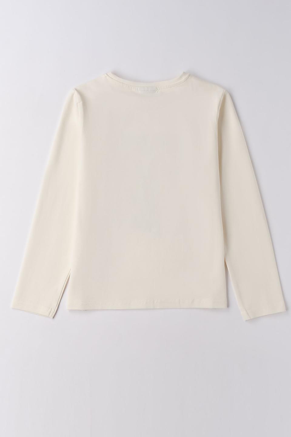 Джемпер Sarabanda дев. кремовый с принтом