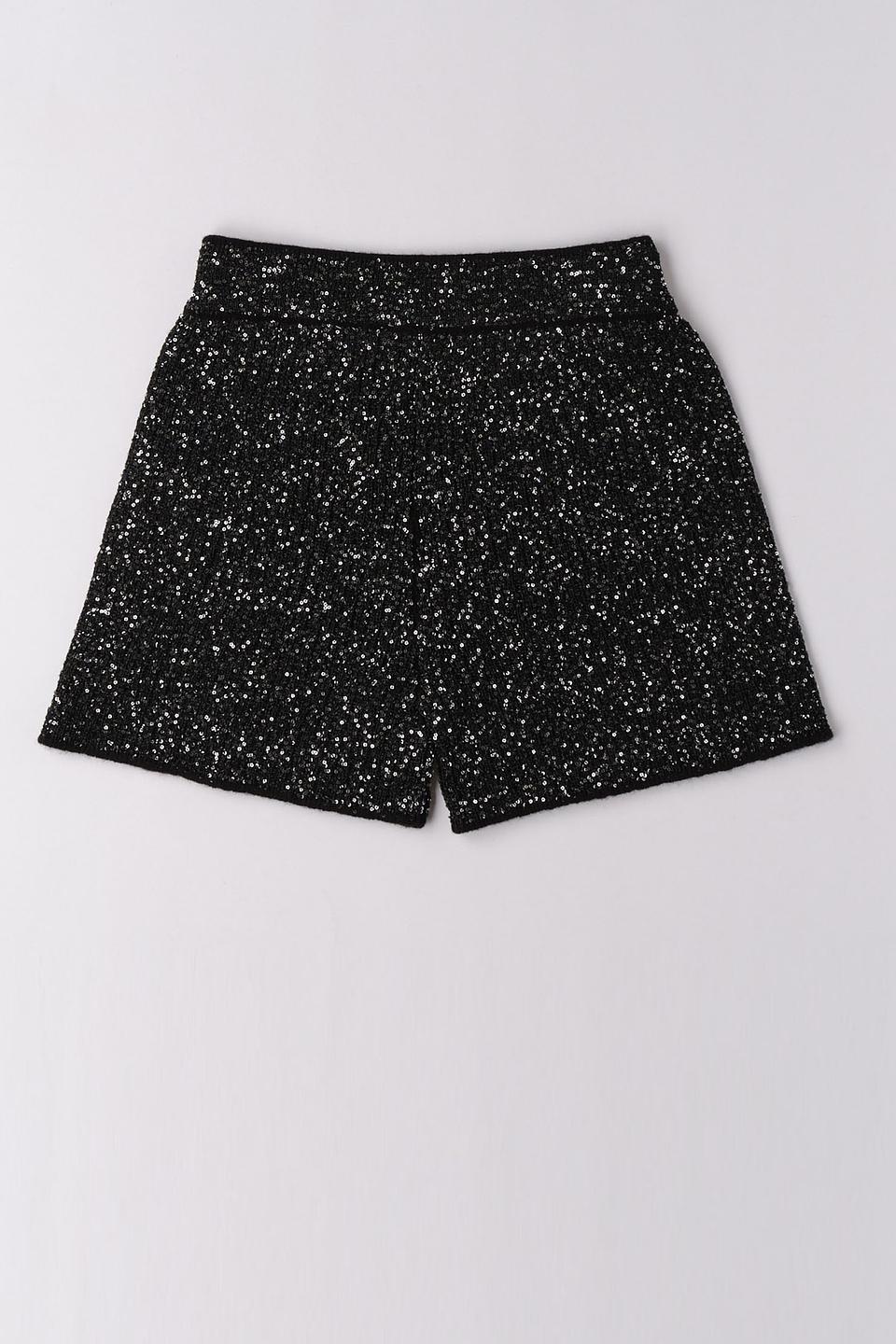Шорты Sarabanda дев. с пайетками чёрные