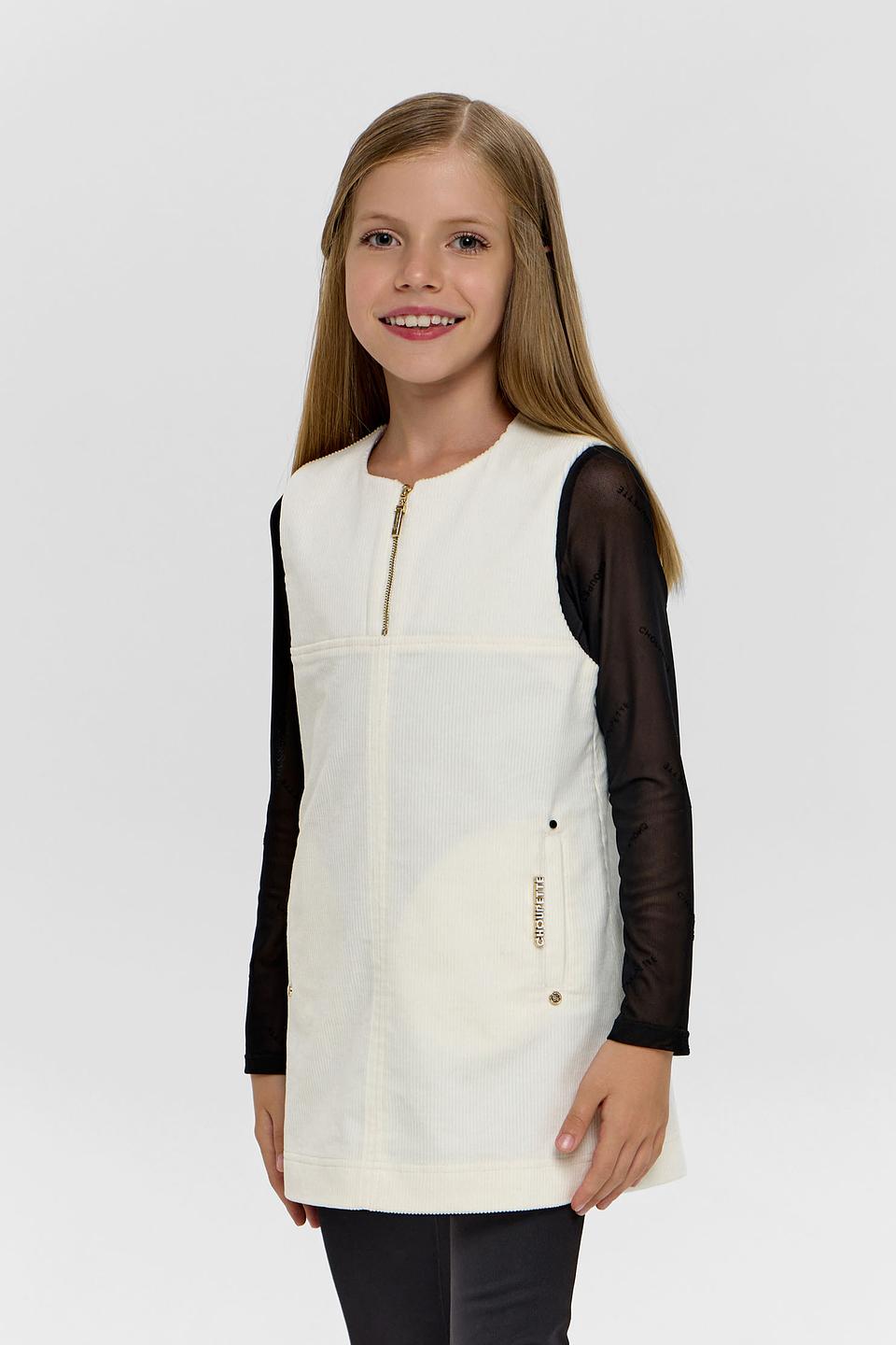 Платье Choupette дев. с вышивкой экрю