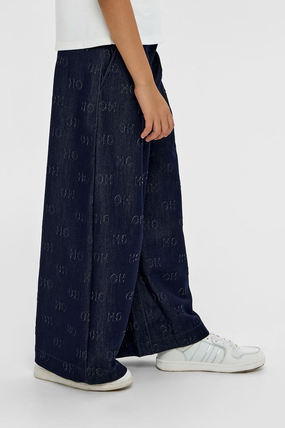 Брюки Choupette дев. с логотипом синие