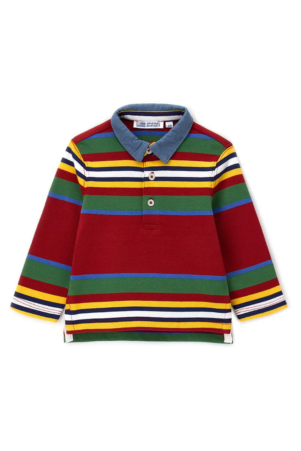 Поло Original Marines в полоску красный