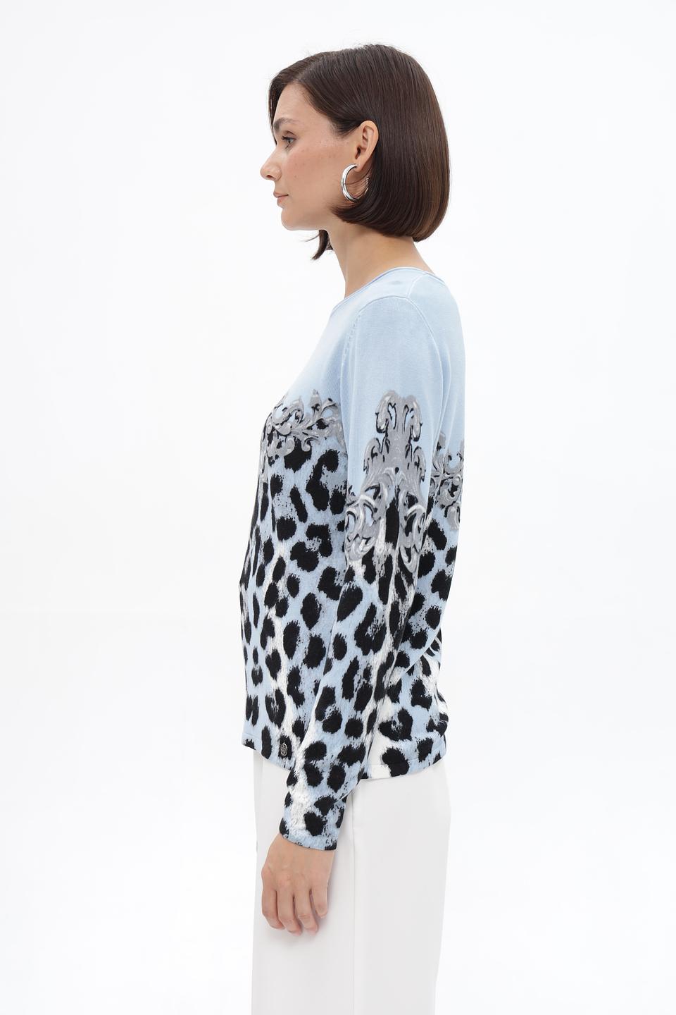 Пуловер Passioni с принтом леопард