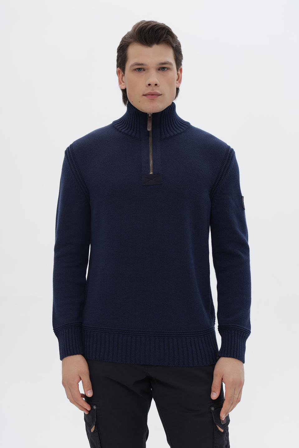 Джемпер Time Zone с молнией синий