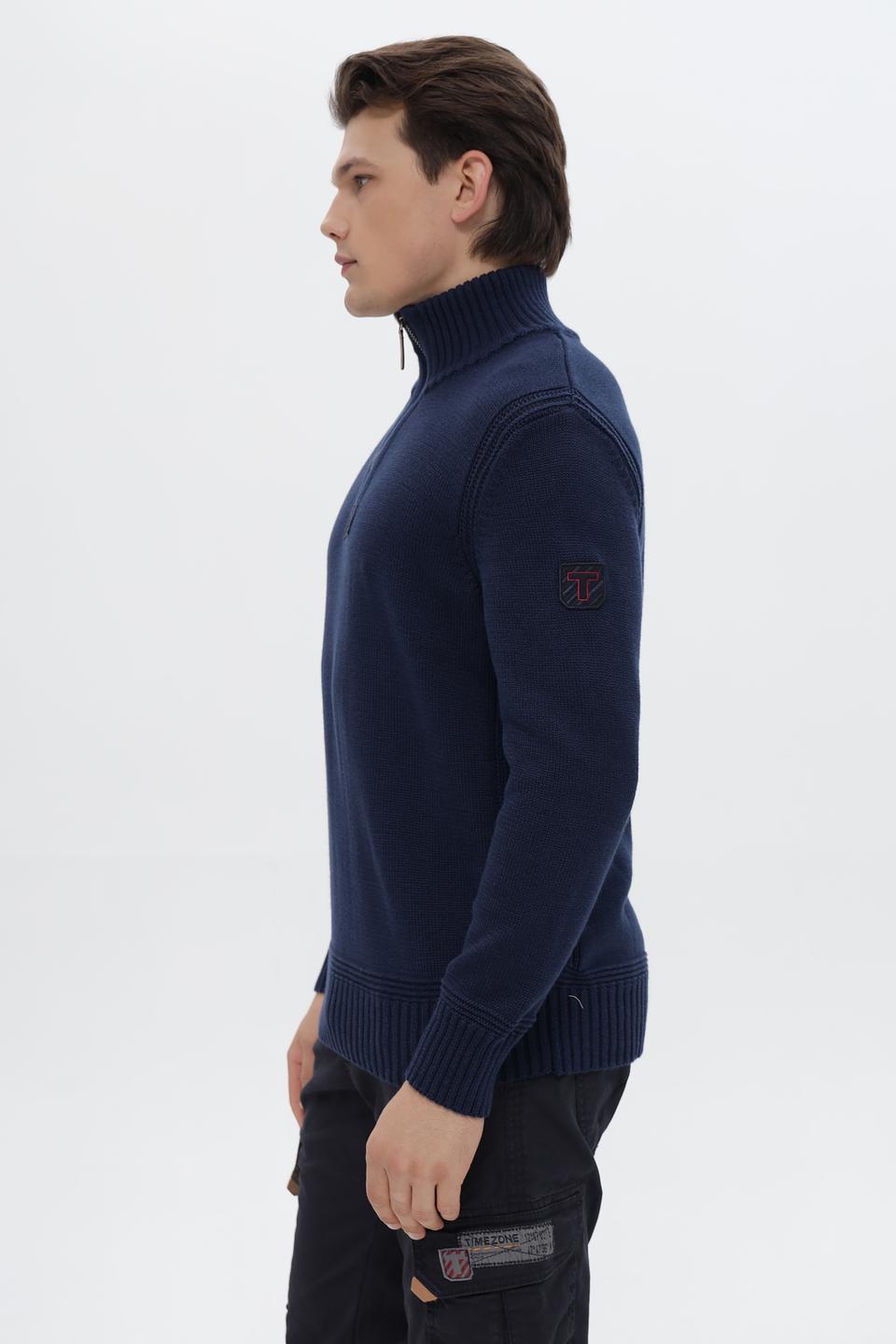 Джемпер Time Zone с молнией синий