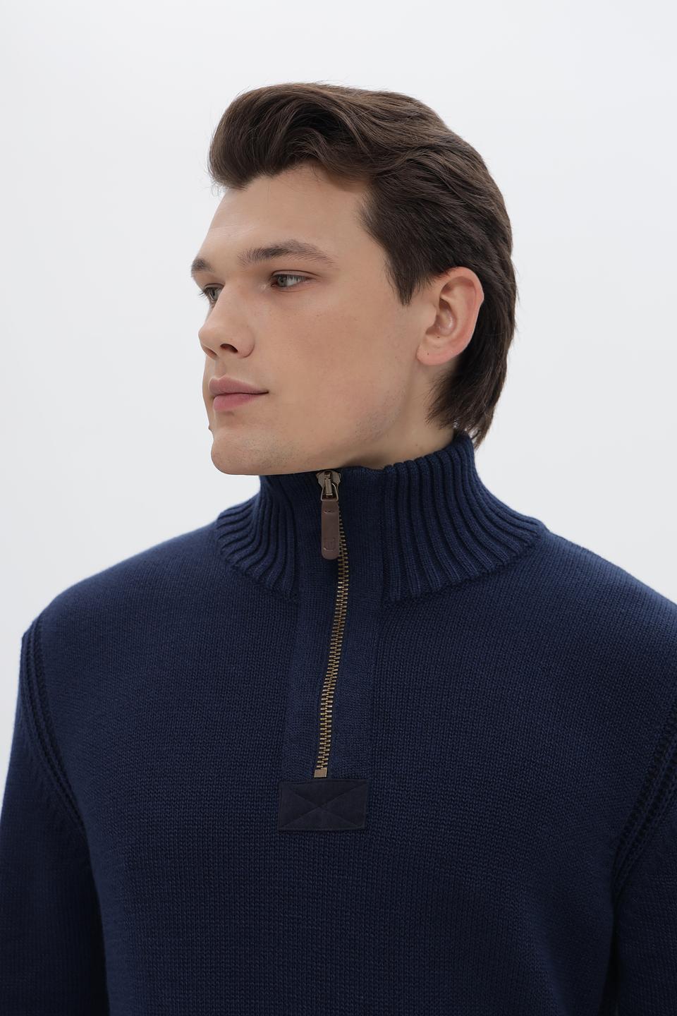 Джемпер Time Zone с молнией синий