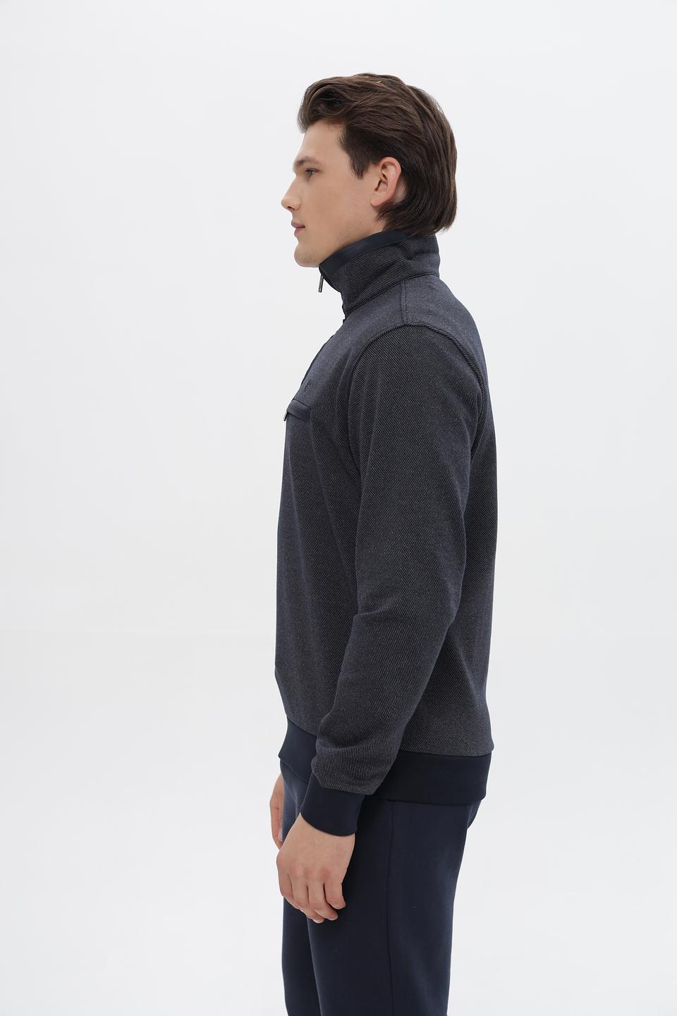 Джемпер Monte Carlo с молнией серый