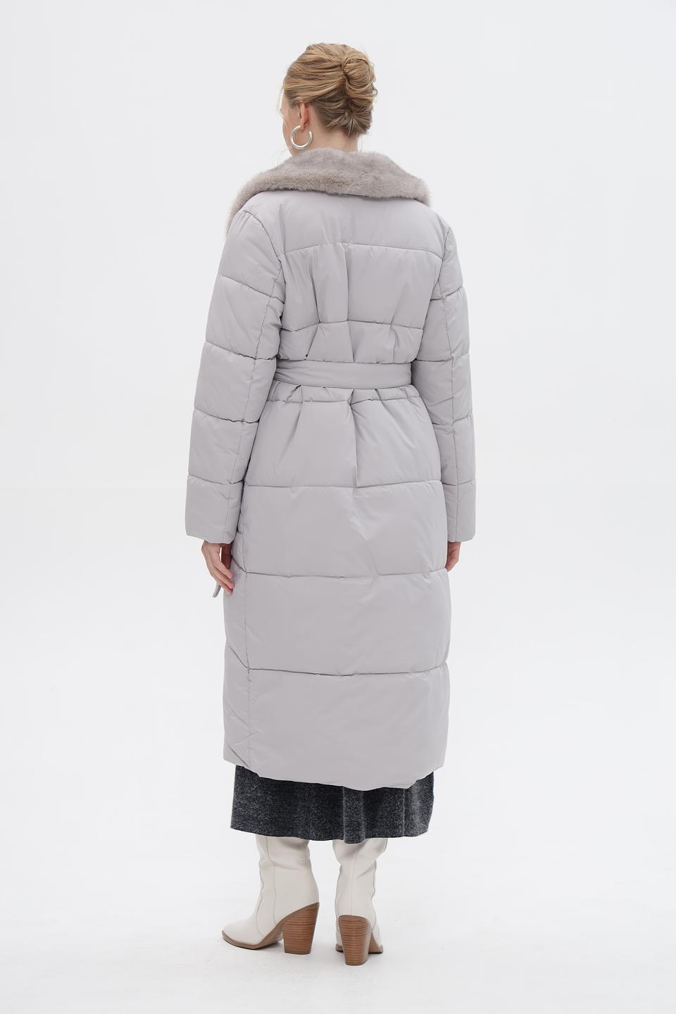 Пальто Electra style стеганое серое