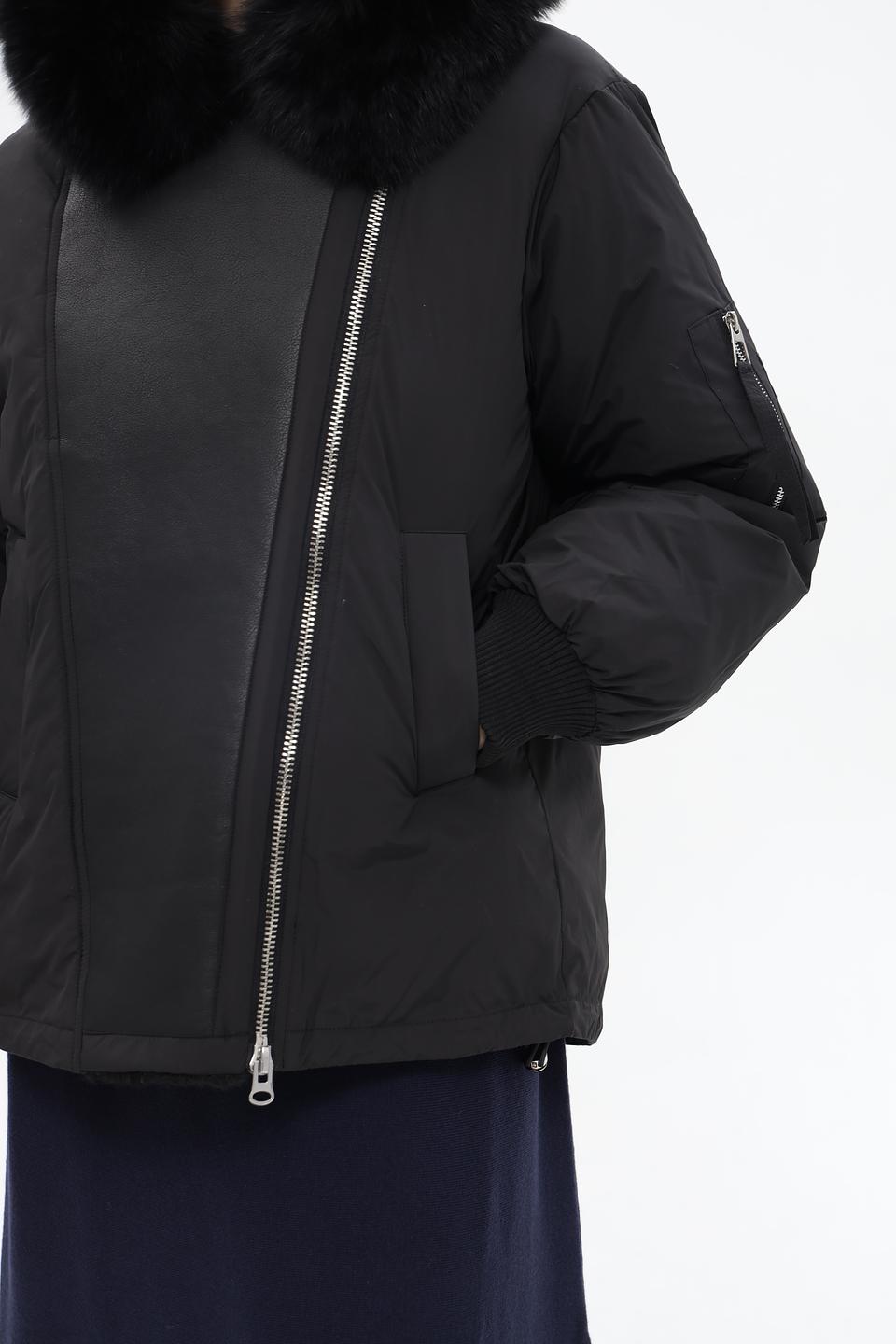 Куртка Electra style чёрная с мехом