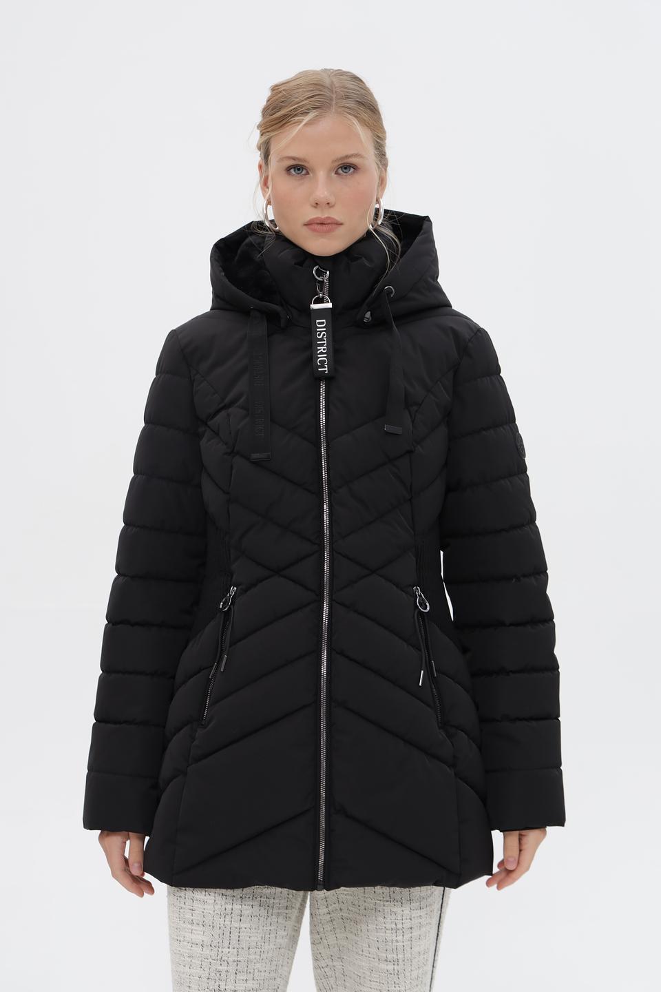 Куртка District стеганая чёрная