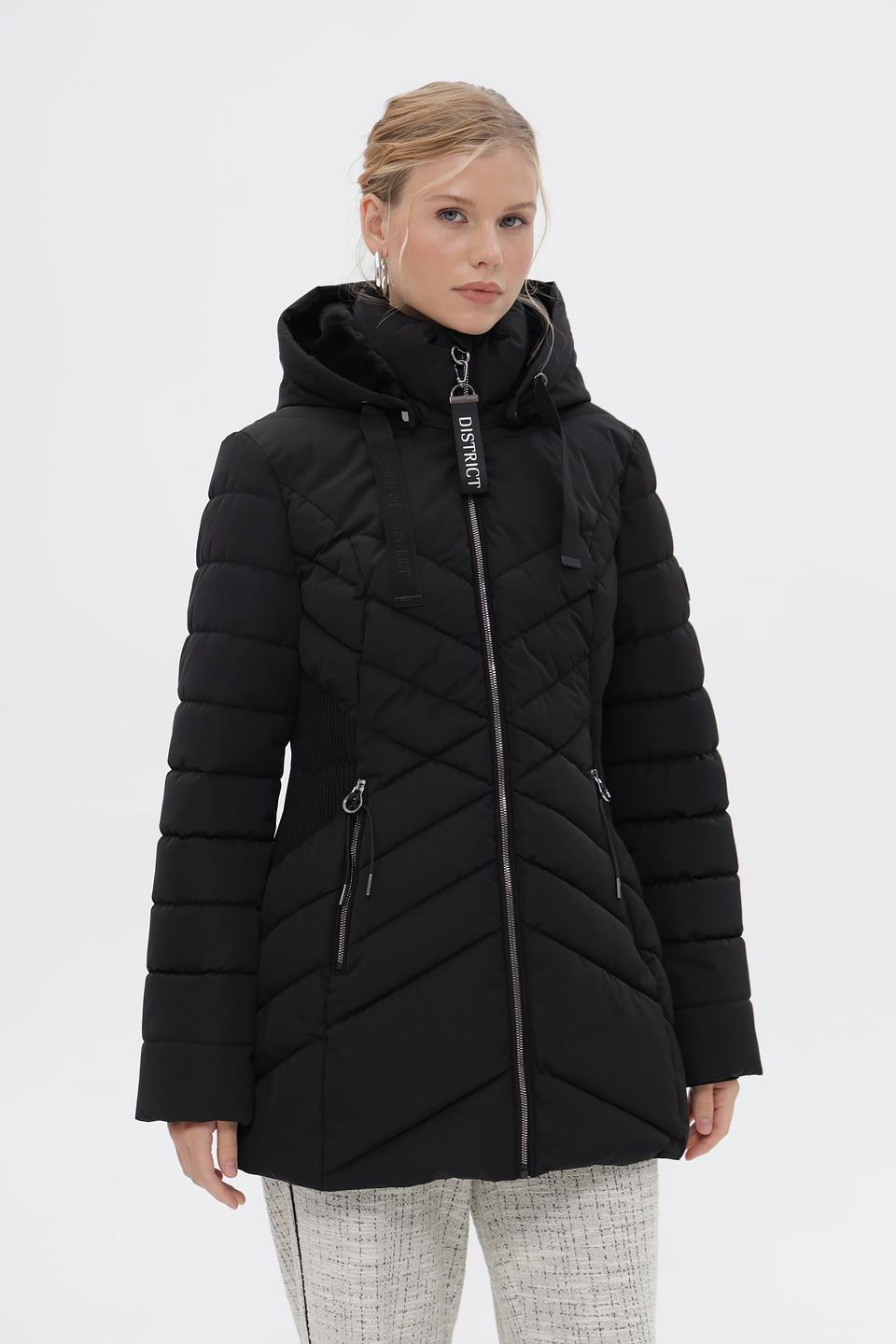 Куртка District стеганая чёрная