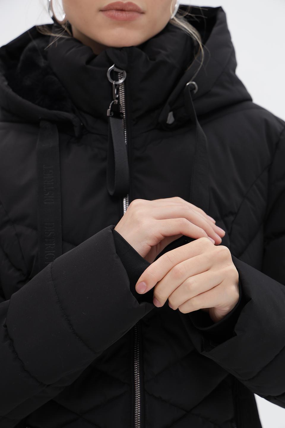 Куртка District стеганая чёрная