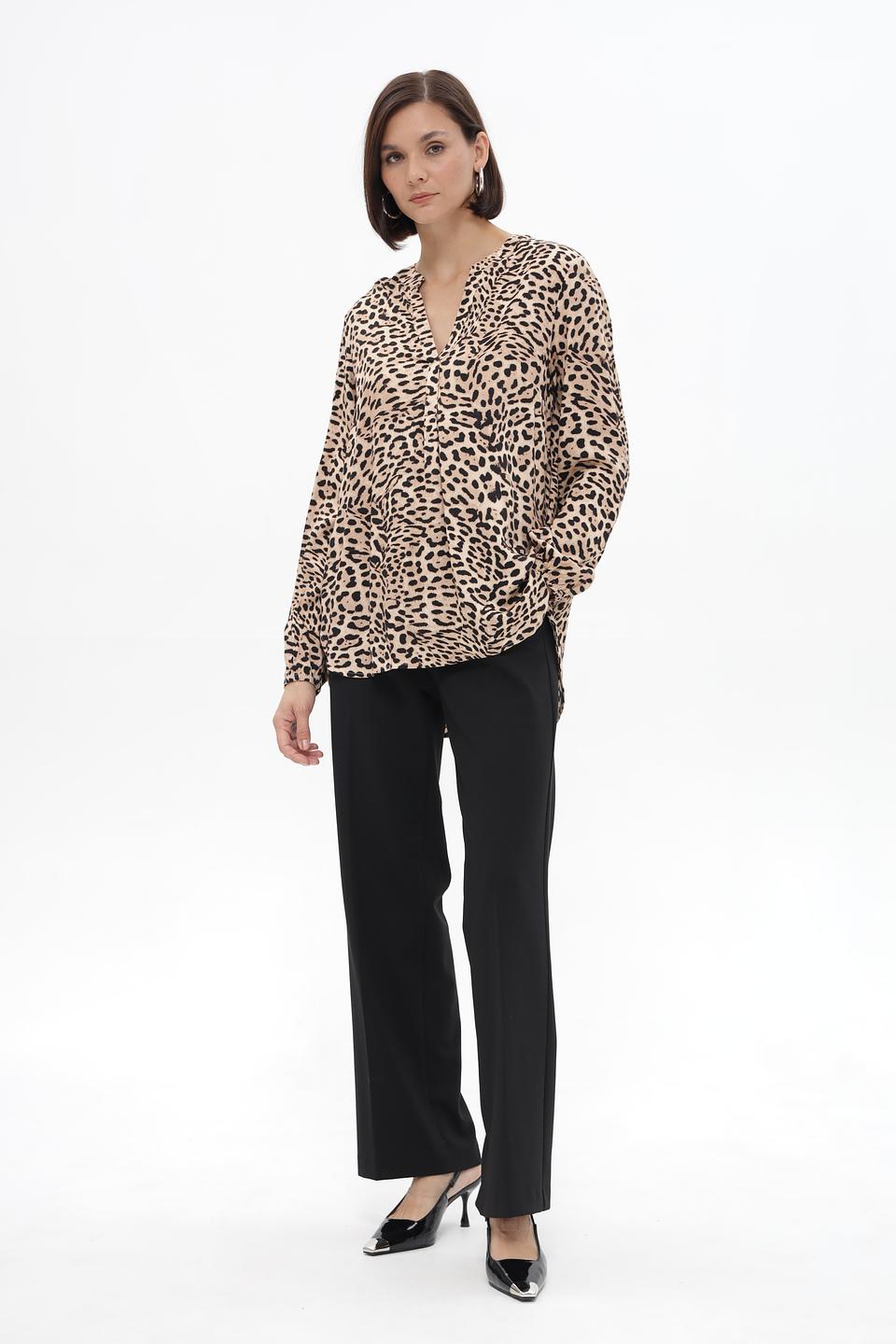 Блузка Lecomte с леопардовым принтом
