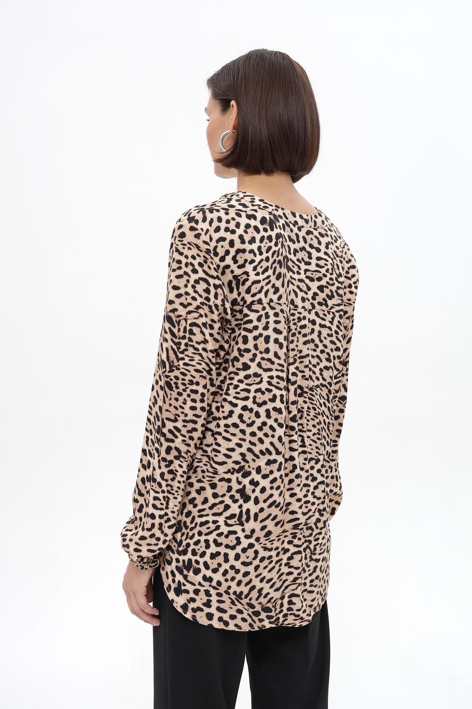 Блузка Lecomte с леопардовым принтом