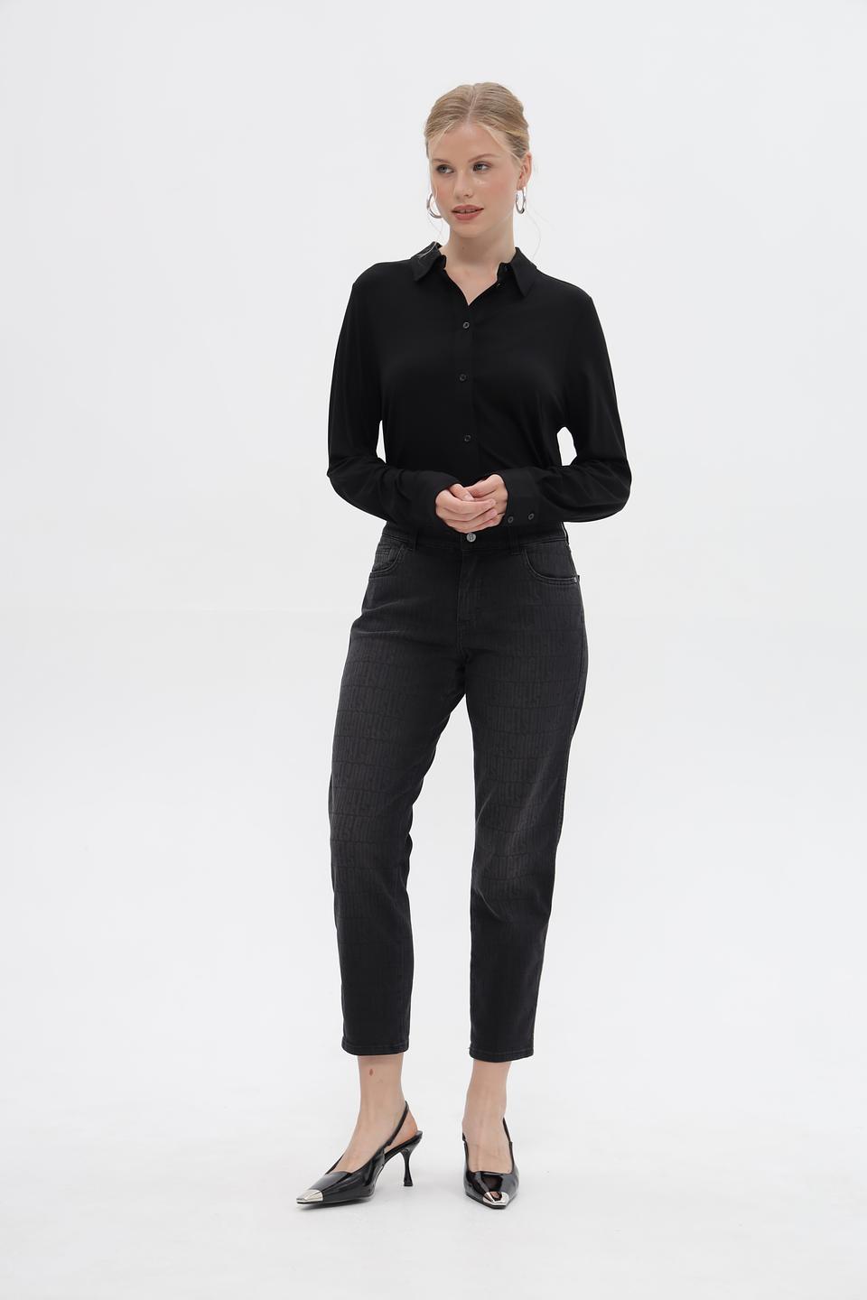 Рубашка Bugatti черная с длинным рукавом