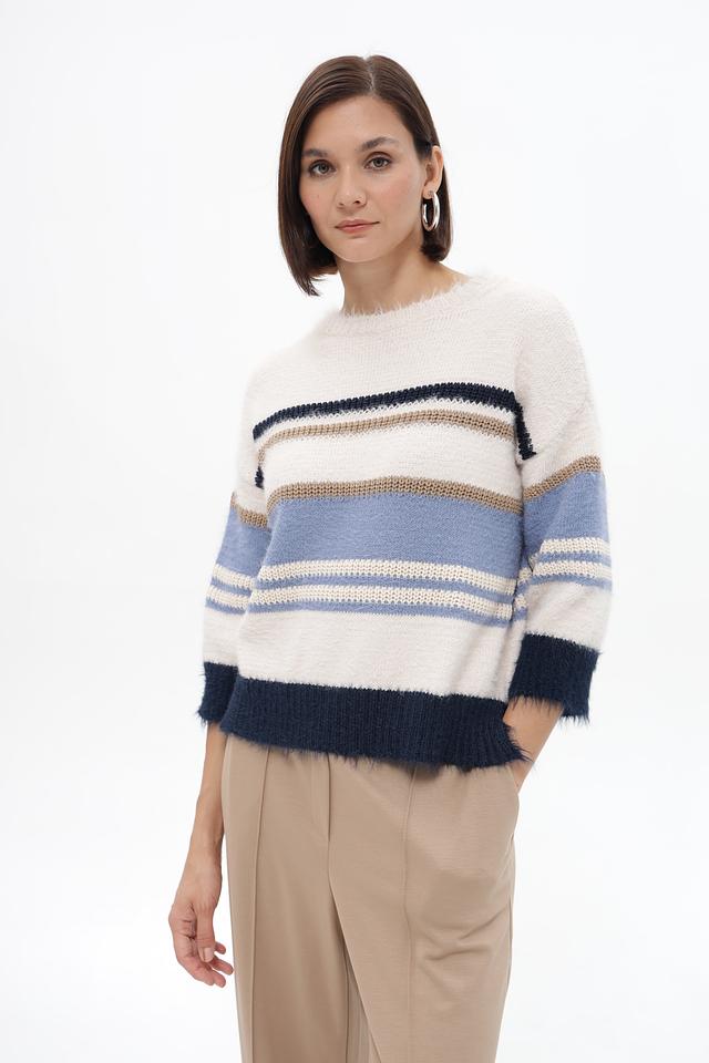 Пуловер Lecomte в полоску