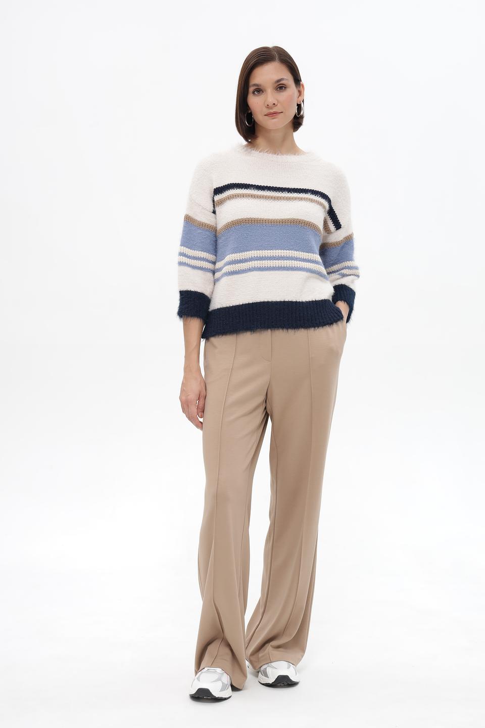 Пуловер Lecomte в полоску