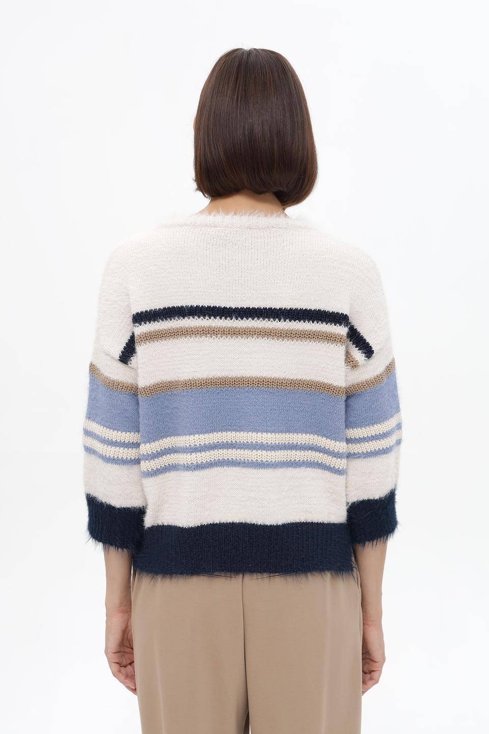 Пуловер Lecomte в полоску